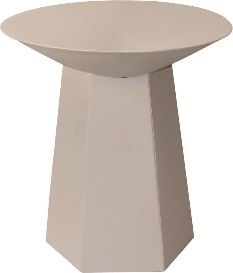 Goodivery Stijlvolle Beige Bijzettafel met Uniek Hexagon Onderstel Veel Kleuren Verkrijgbaar