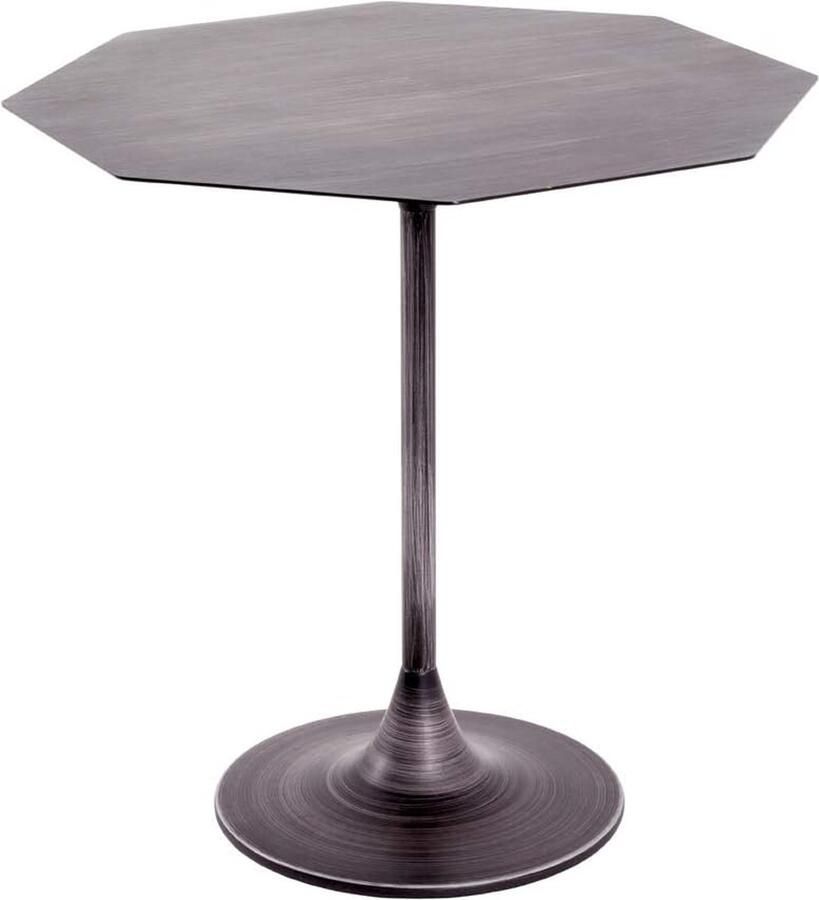 Goodivery Stijlvolle Bijzettafel van Metaal in Zwart met Uniek Design voor Woonkamer of Kantoor