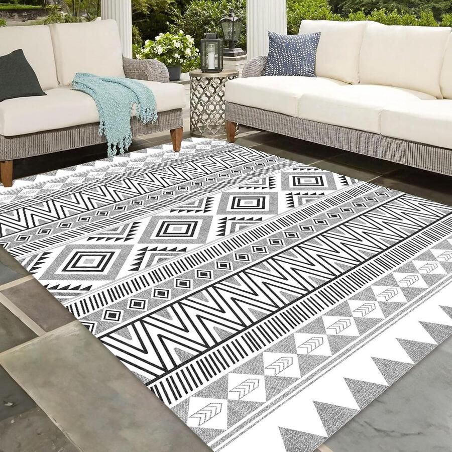 Goodivery Stijlvolle en Modieuze Binnen- en Buitenkleed Geometrisch Design 160x230 cm