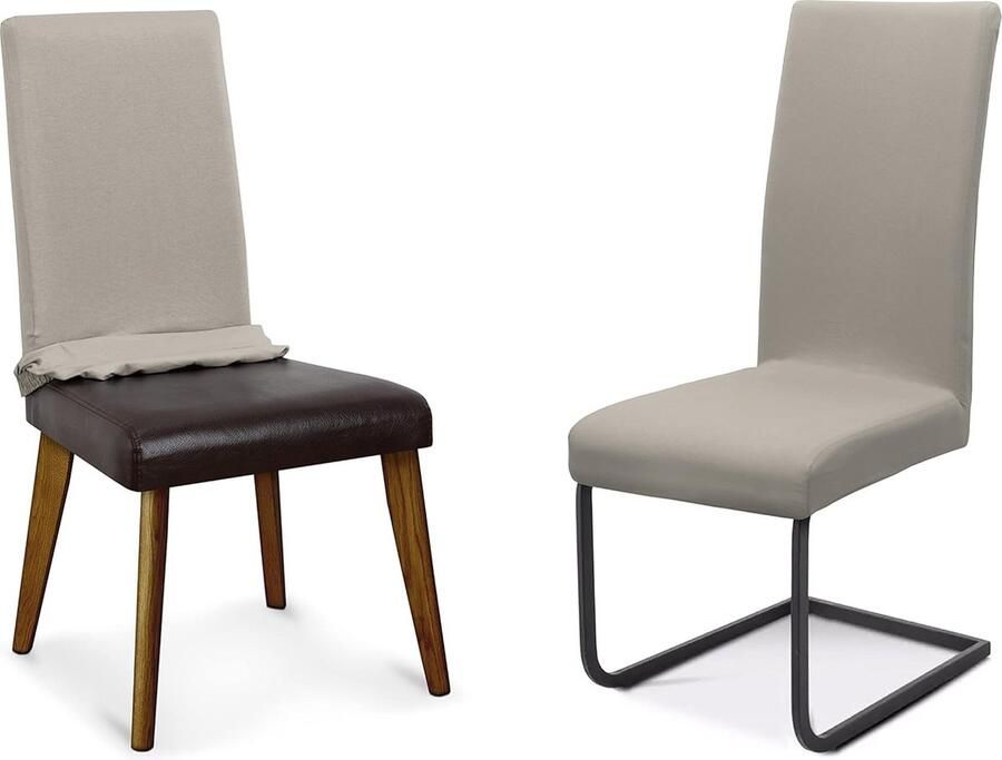 Goodivery Stijlvolle en Rekbare Stoelhoezen van Jersey Katoen in Kleuren