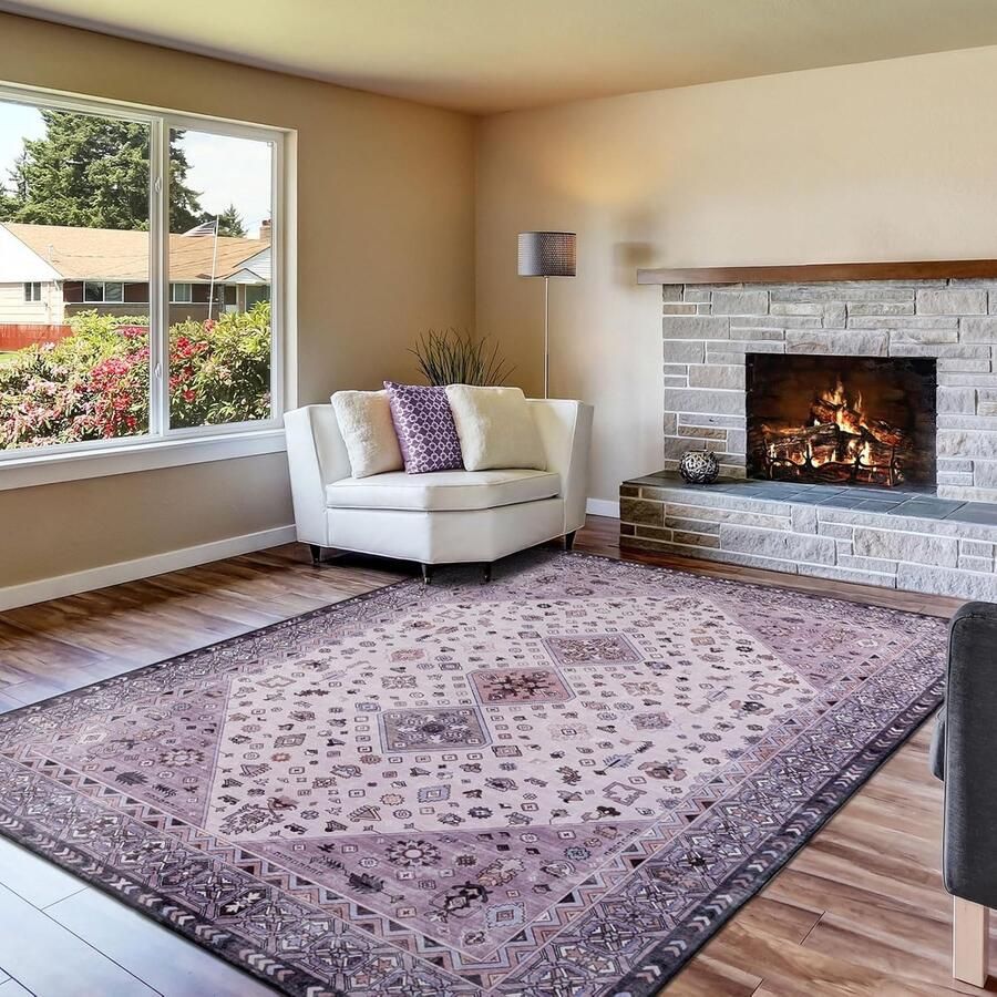 Goodivery Stijlvolle en Wasbare Vintage Tapijt voor Woonkamer en Slaapkamer Grootte: 190 x 280 cm