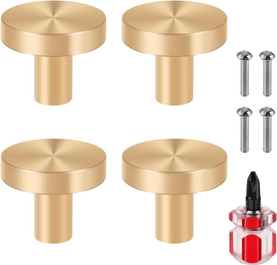 Goodivery Stijlvolle Gouden Ronde Meubelknoppen voor Toepassingen in Huiselijke Omgeving