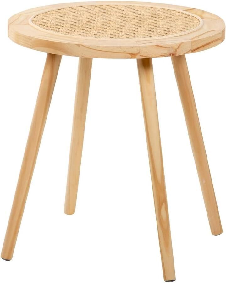 Goodivery Stijlvolle Houten Bijzettafel van Natuurlijk Dennehout 45 x 45 x 50 cm voor Elke Kamer