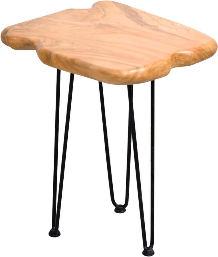 Goodivery Stijlvolle Houten Bijzettafel voor Woonkamer Balkon en Tuin
