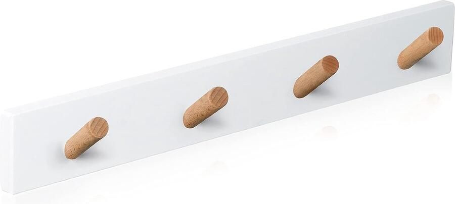 Goodivery Stijlvolle Houten Kapstok met Vier Haken voor Kinderkamer en Meer
