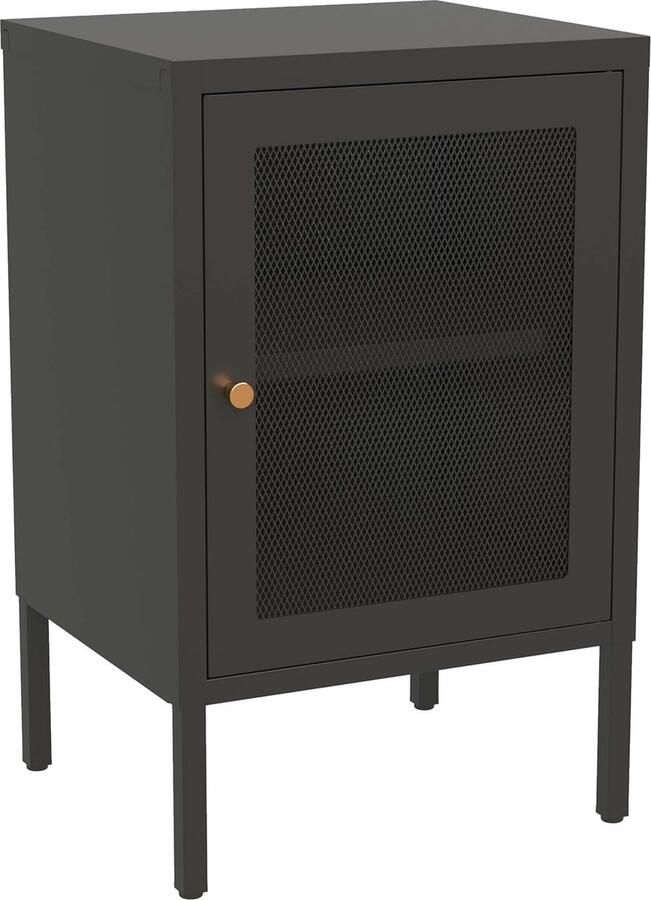 Goodivery Stijlvolle Metalen Opbergkast met Verstelbare Indeling voor Ruimtes