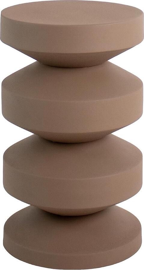 Goodivery Stijlvolle Moderne Nio Bijzettafel Bruin Hoogwaardige Metalen Constructie Verkrijgbaar in Verschillende Kleuren