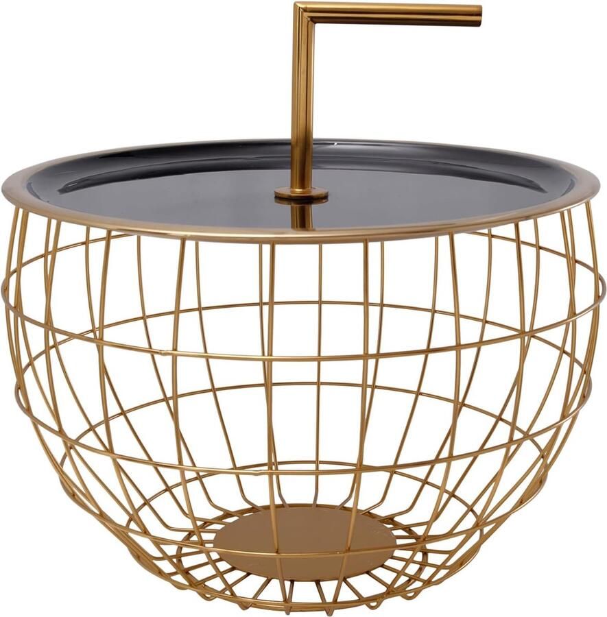 Goodivery Stijlvolle Multifunctionele Bijzettafel Zwart Metaal Woonkamer Slaapkamer Opbergruimte Onderhoudsvriendelijk Robuust Modern