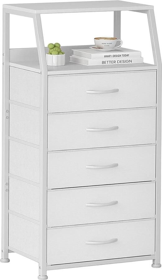 Goodivery Stijlvolle Nachtkast met 5 Laden voor Slaapkamer Veelzijdige Opslagoplossing