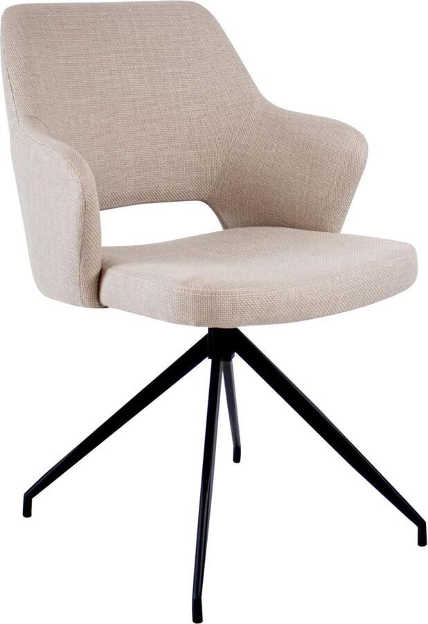 Goodivery Stijlvolle Nora Eetkamerstoel in Beige met Modern Design en Hoogwaardige Afwerking