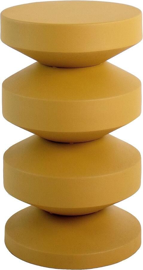 Goodivery Stijlvolle Okergele Nio Bijzettafel Modern en Veelzijdig Metaal Kleuren Verkrijgbaar