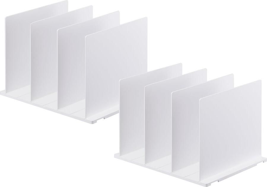 Goodivery Stijlvolle Opbergset van Twee Minimalistische Organizers met Verstelbare Indelingen in Wit