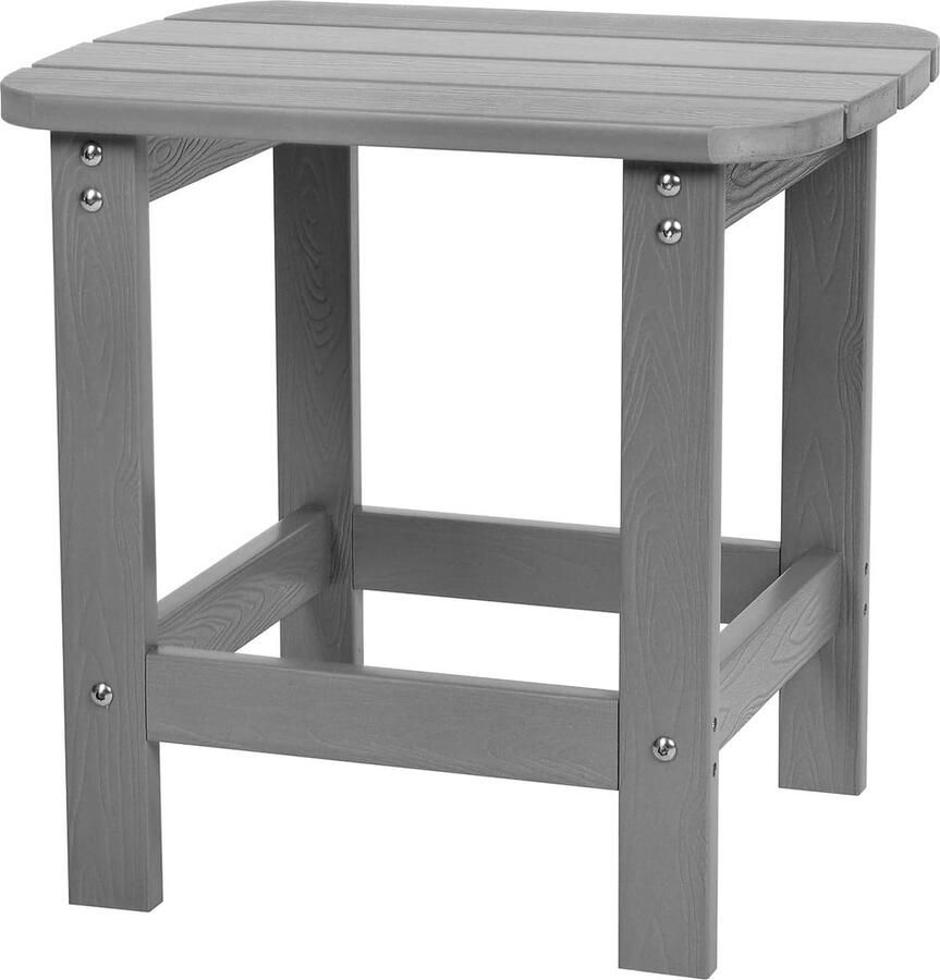 Goodivery Stijlvolle Polyresin Bijzettafel voor Binnen- en Buitengebruik met Meerdere Niveaus