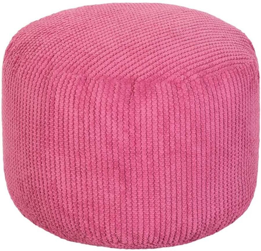 Goodivery Stijlvolle Ronde Corduroy Poef met EPS-vulling voor Comfort en Veelzijdigheid in uw Woonruimte