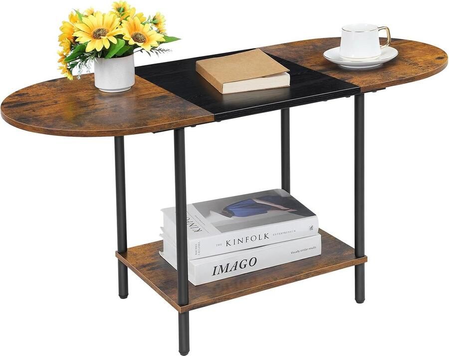 Goodivery Stijlvolle Salontafel met Extra Plank voor Moderne Woonkamers in Houtlook