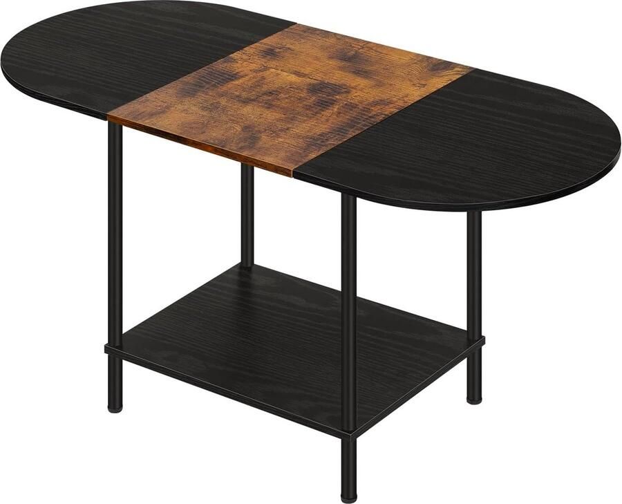 Goodivery Stijlvolle Salontafel met Industriële Houten Ontwerp en Extra Plank voor Woonkamer