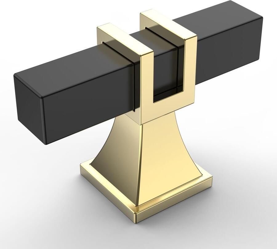 Goodivery Stijlvolle Set van 10 Meubelknoppen in Zwart en Goud voor Toepassingen