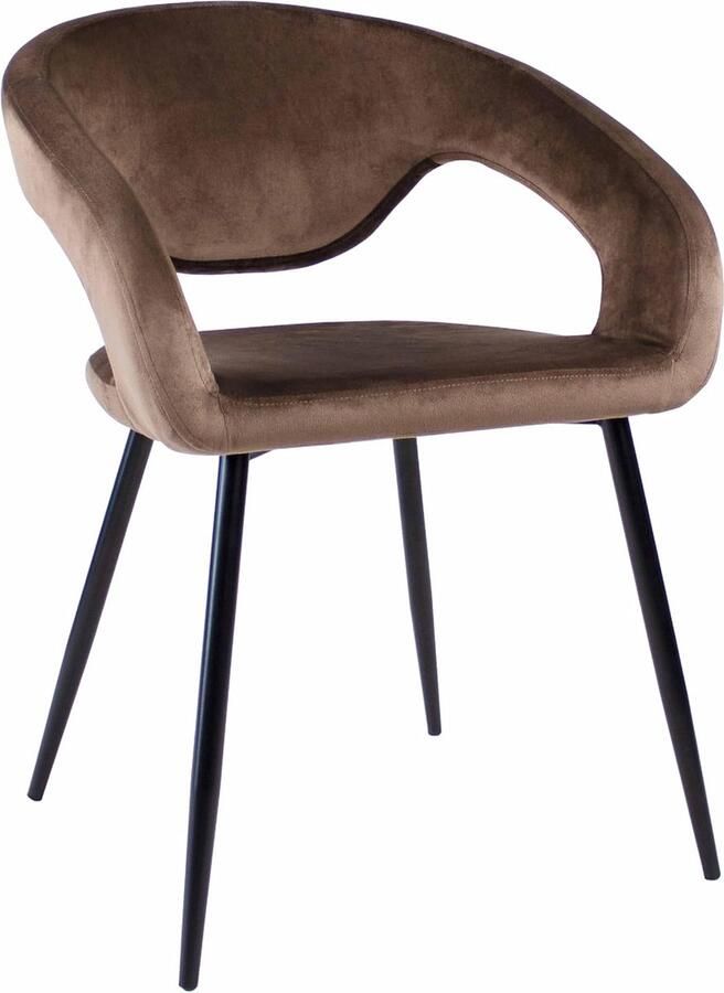 Goodivery Stijlvolle Velvet Eetkamerstoel Lenn met Comfortabele Metalen Poten Meerdere Kleuren Beschikbaar