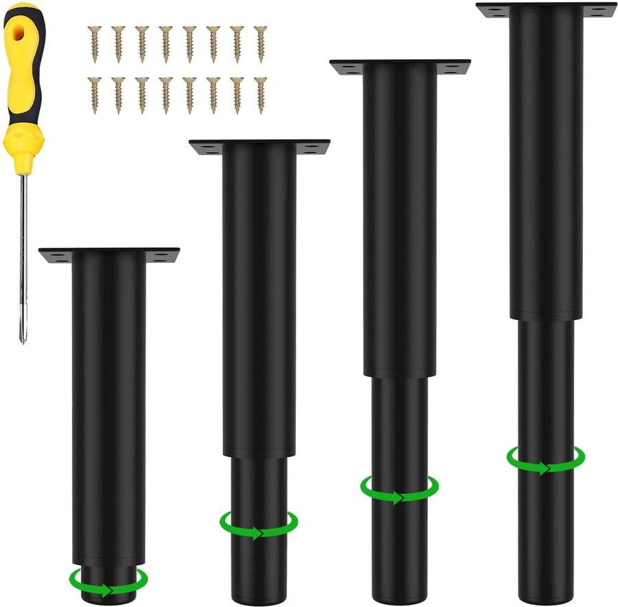 Goodivery Stijlvolle Verstelbare Metalen Meubelpoten voor Toepassingen in Huis