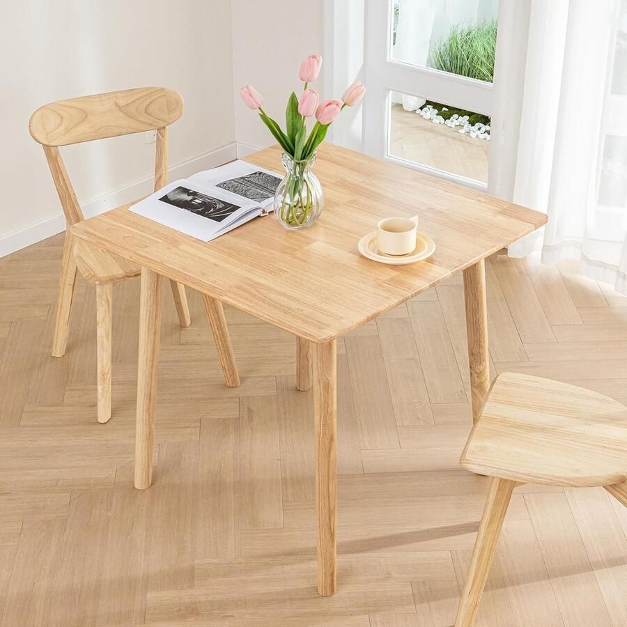 Goodivery Stijlvolle Vierkante Houten Eettafel Met Moderne Uitstraling Voor Elke Ruimte