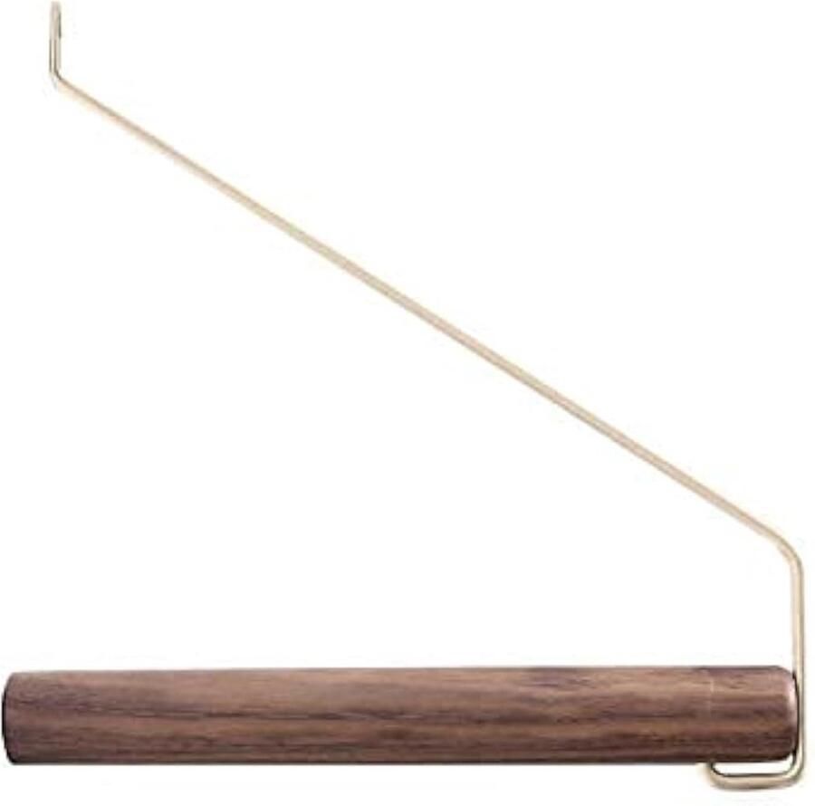 Goodivery Stijlvolle Wandhaken van Walnoothout met Messing Details voor Kleding en Decoratie
