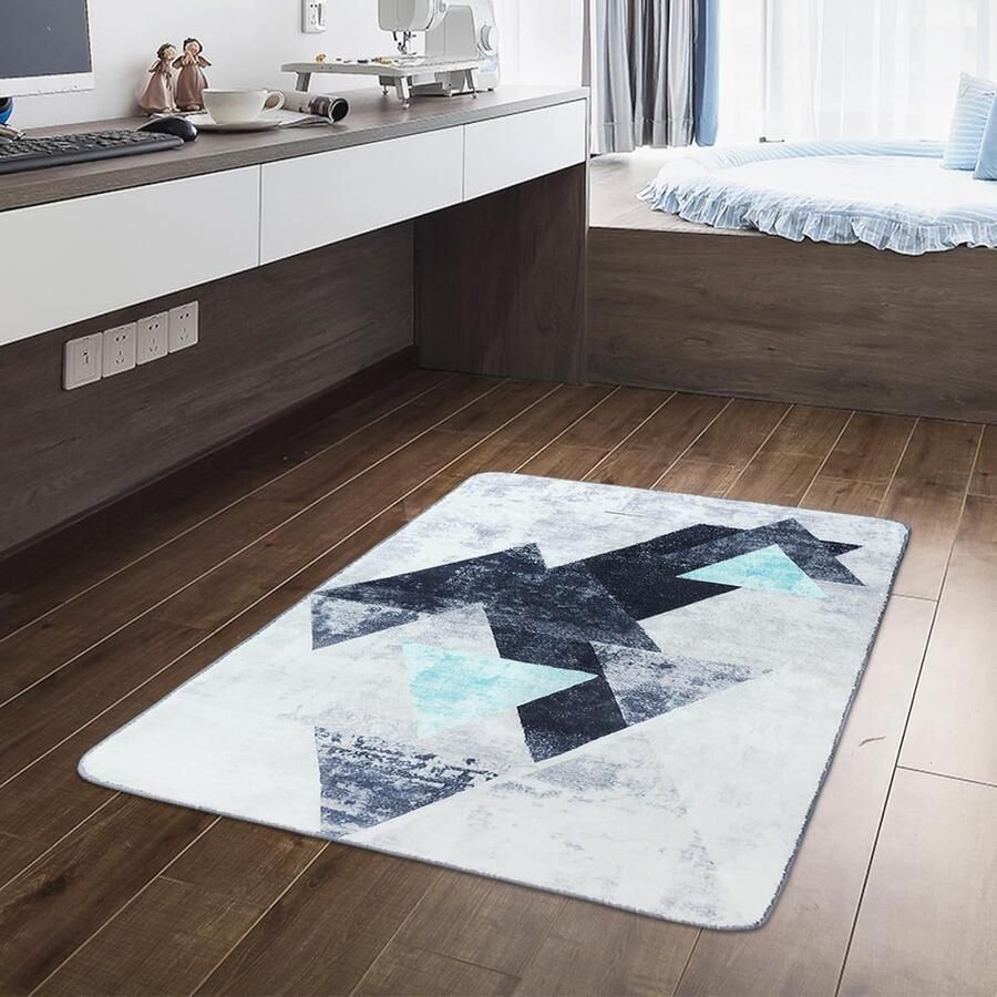 Goodivery Stijlvolle Wasbare Vloerkleed 60 × 100 cm voor Woonkamer en Slaapkamer met Antislip Eigenschappen
