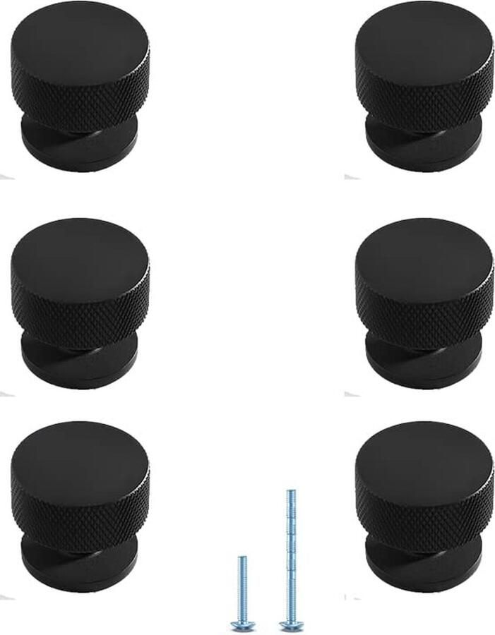 Goodivery Stijlvolle Zwarte en Gouden Kastknoppen voor Moderne Interieurs Set van 6 Stuks