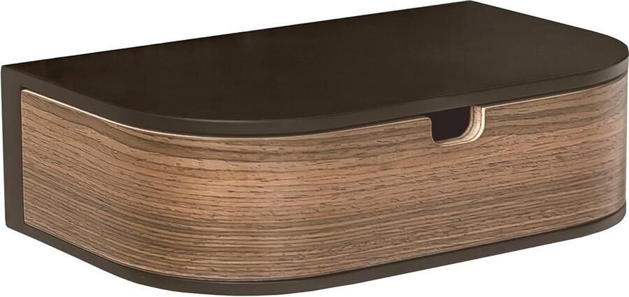 Goodivery Stijlvolle Zwevende Wandplank met Lades Houten Hangende Plank voor Opslag en Display