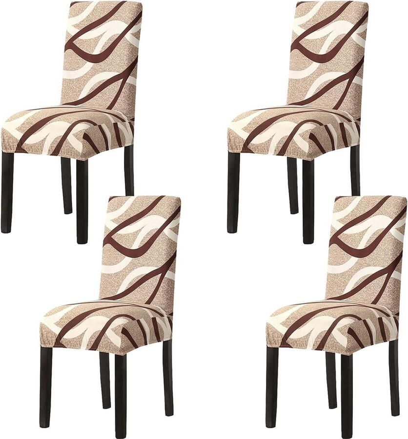 Goodivery Stoelhoes Set van 4 of 6 Stretch Stoelhoezen voor Eetkamerstoelen Afneembaar Wasbaar Stoelbescherming Decoratie voor Hotel Ceremonie Banket Keuken Restaurant Thuis Bruiloft Feest