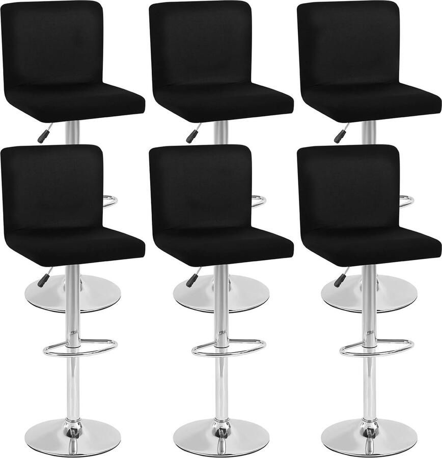 Goodivery Stretchy Stoelhoezen Set van 6 voor Barstoelen met Rugleuning