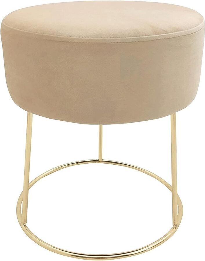 Goodivery Tijdloze Elegante Opbergbank met Fluwelen Bekleding en Metalen Poten