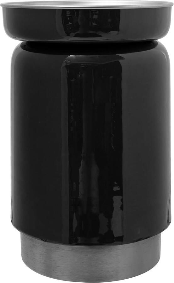 Goodivery Tijdloze Ronde Bijzettafel met Decoratieve Glans en Metalen Blad voor Woonkamer en Hal