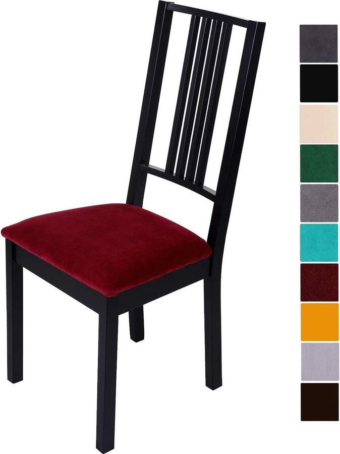 Goodivery toelbekleding zitvlak zachte stoelbekleding stoel stretch stoelovertrekken voor eetkamerstoelen afwasbaar mooie overtrek hoezen voor stoelen Set van 6