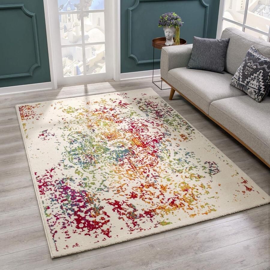 Goodivery Traditionele Multicolour Tapijt met Modern Oosters Design voor Woonkamer 160 x 230 cm