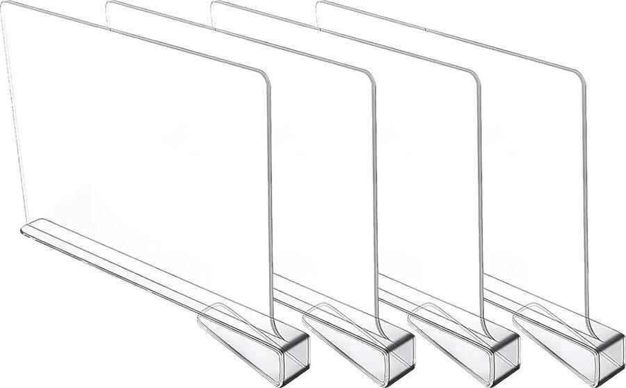 Goodivery Transparante Acryl Rekverdelers voor Efficiënte Opslag en Organisatie in Huis