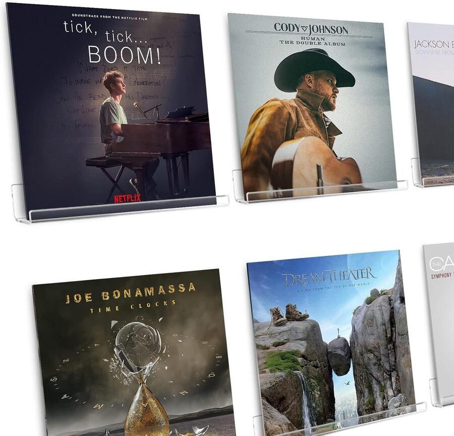 Goodivery Transparante Muurbeugels voor Vinylplaten en Meer Set van 6 Stuks