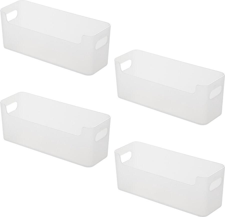 Goodivery Transparante Opbergdozen Set van 4 voor Georganiseerde Woonruimtes