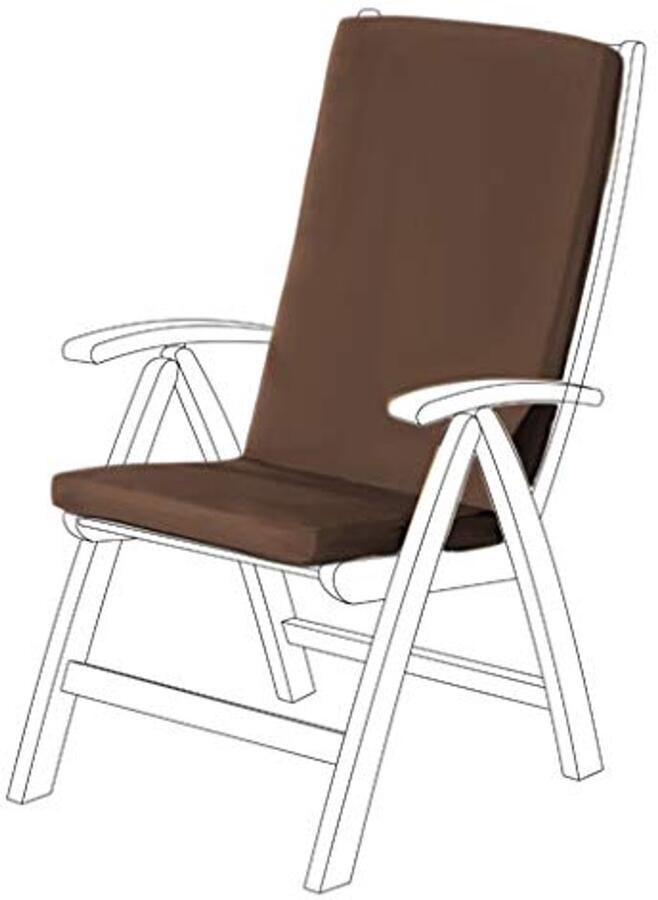 Goodivery Tweedelige waterbestendige zitkussen set voor buitenstoelen in bruin