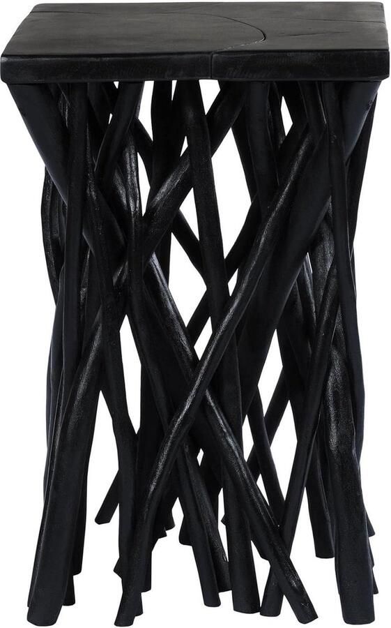 Goodivery Unieke Houten Bijzettafel voor Woonkamer en Balkon in Teak Driftwood Look