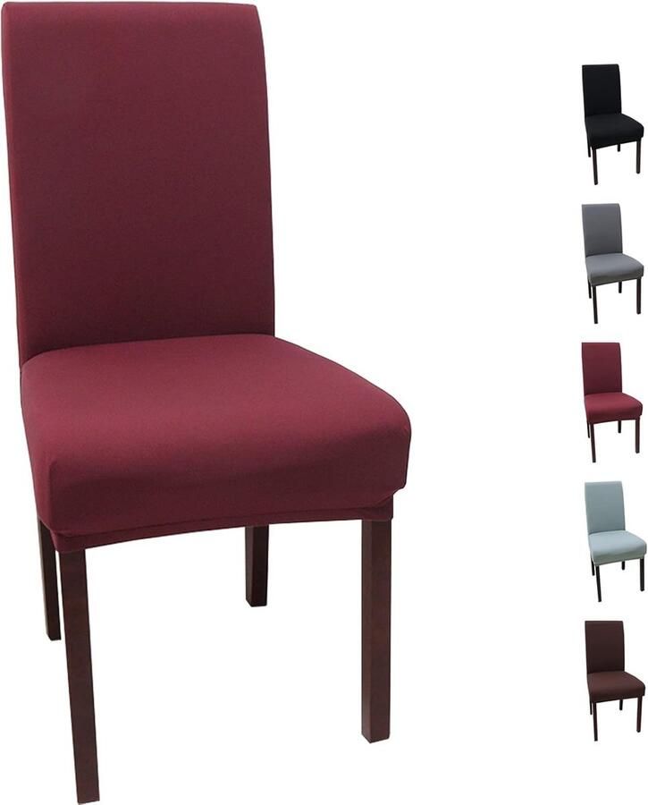 Luvetrex Universeel Rekbare Stoelhoezen Set van 6 voor Eetkamer Feesten en Bruiloften