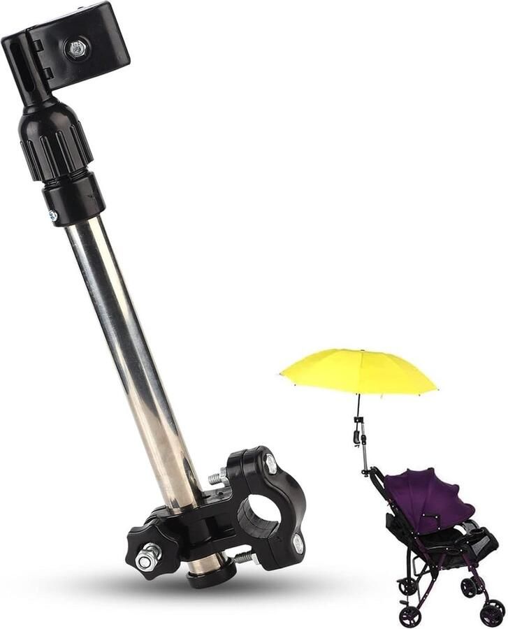 Universele Verstelbare Parapluhouder voor Rollators en Kinderwagens