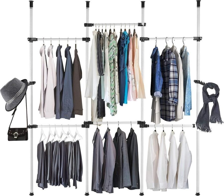 Goodivery Verstelbaar en Vrijstaand Kledingrek voor Binnen en Buiten Gebruik