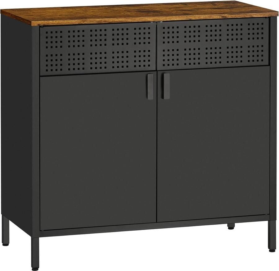 Goodivery Vintage Stijlvol Dressoir met Verstelbare Planken voor Woonkamer en Hal