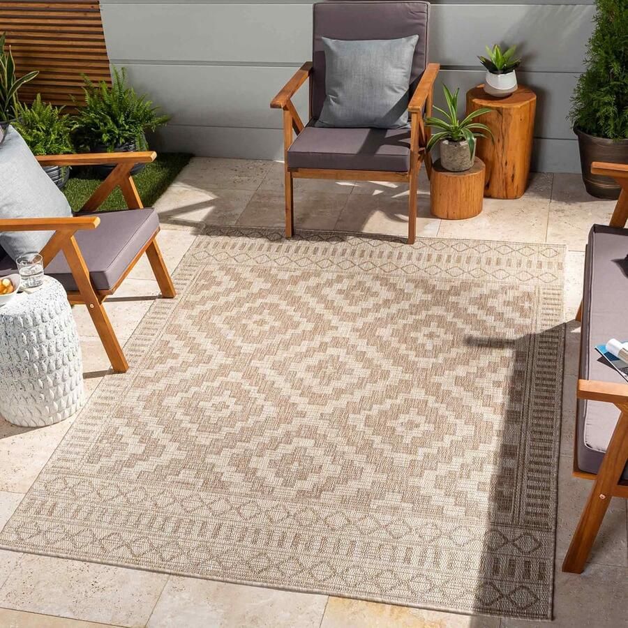 Goodivery Weerbestendig Boho Stijl Vloerkleed voor Binnen en Buiten 160 x 213 cm