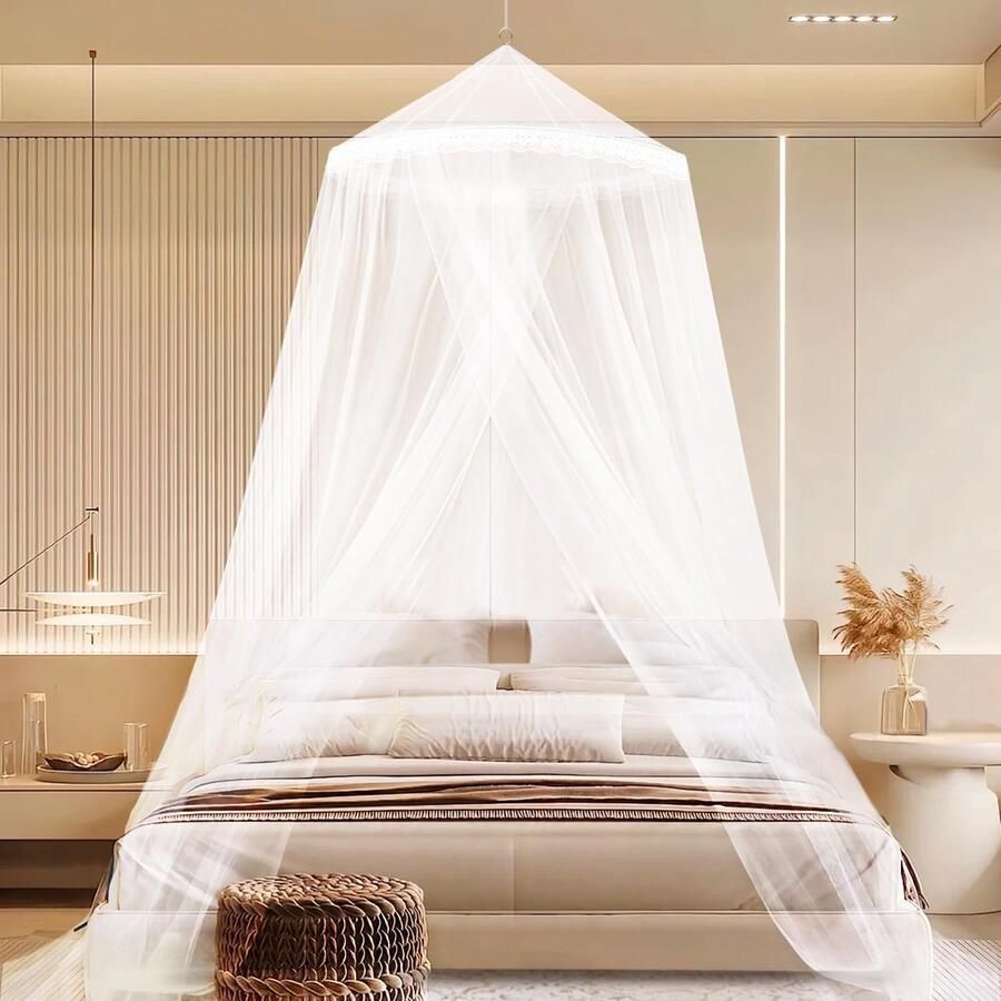 Goodivery Witte Muggen Net voor Bed Camping en Tuin Groot en Lichtgewicht