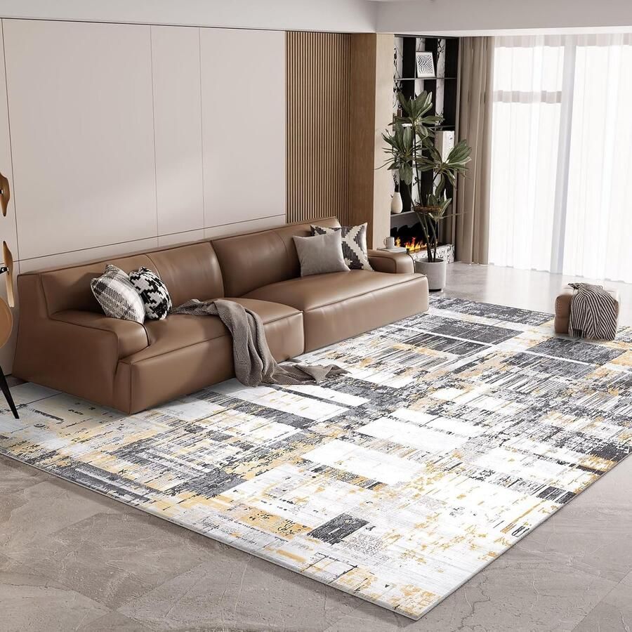 Goodivery Zachte en Moderne Vloerkleed voor Woonkamer Slaapkamer en Kantoor Wasbaar en Antislip 120 x 170 cm