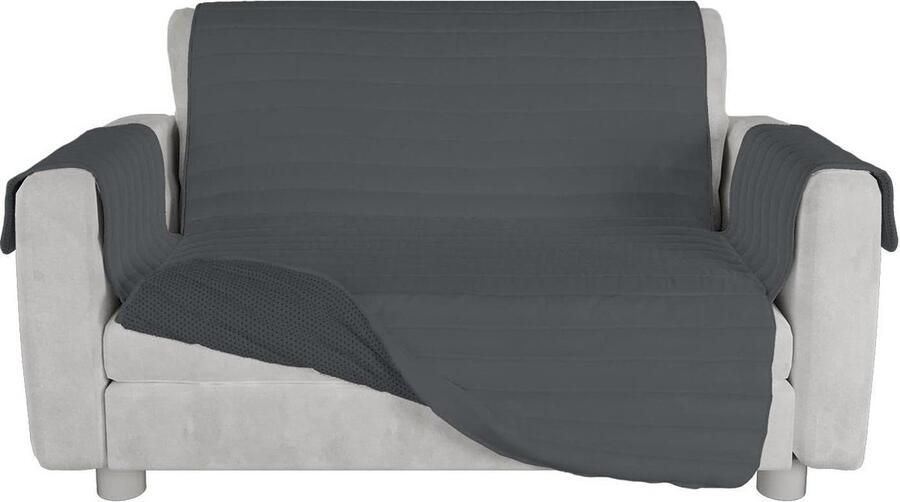 Goodivery Zachte en Niet-Slip Bankhoes voor Tweezitter in Donkergrijs Comfortabel en Beschermend