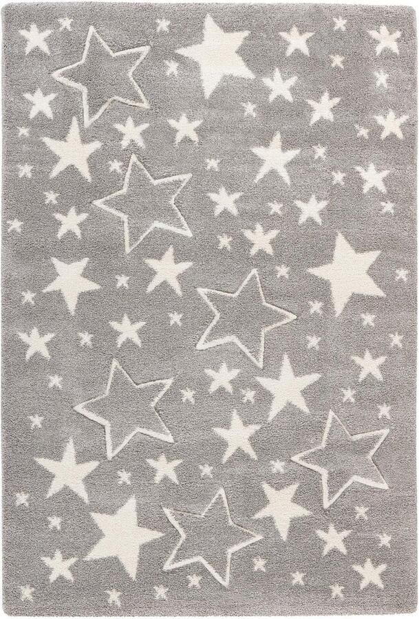 Goodivery Zachte Grijze Speelmat met Sterrenmotief voor Kinderkamers 120 x 170 cm