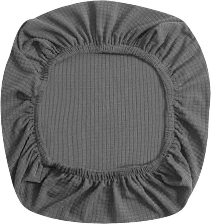 Goodivery Zachte stoelhoezen stretch jacquard stoelhoes zitkussen antislip spanhoes anti-stof stoel slip-cover voor kantoor restaurant bruiloft keuken decoratie bescherming donkergrijs