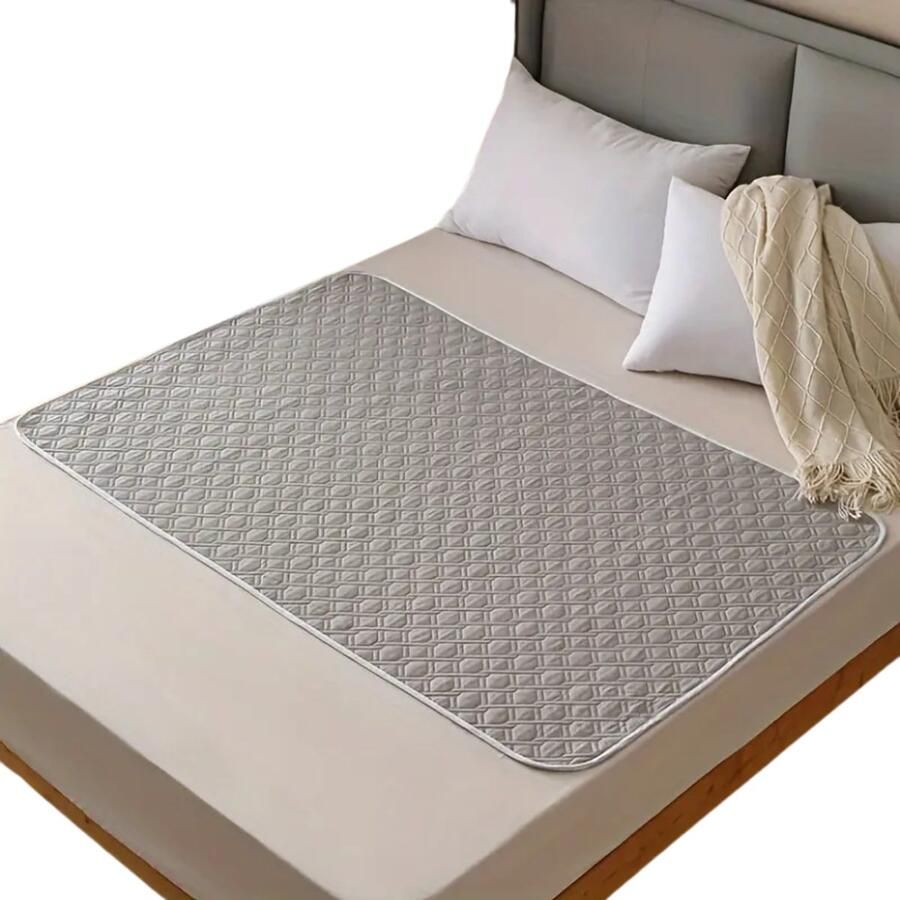Goodly Matrasbeschermer 120x80 cm Grijs Incontinentie Onderleggers Eenpersoonsbed Pads Menstruatie Mat Herbruikbare Bed Bescherming matje voor Volwassenen Ouderen & Huisdieren Antislip Duurzaam
